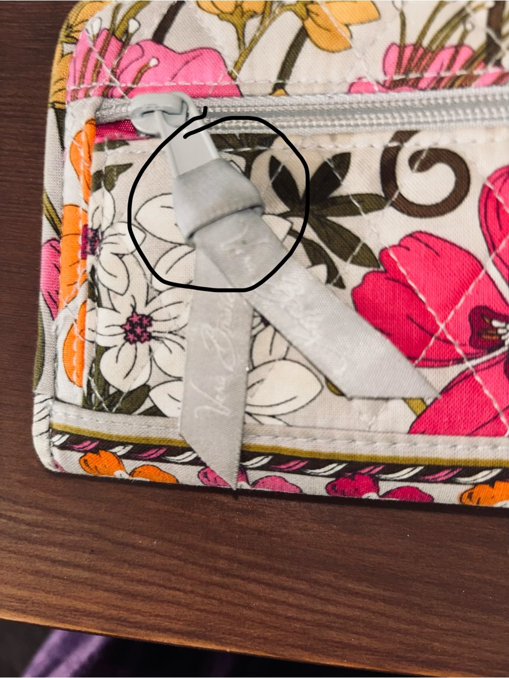 Vera Bradley retired Tea Garden Floral Quilted Crossbody Bag Set - Pink Multi - Picture 12 of 15